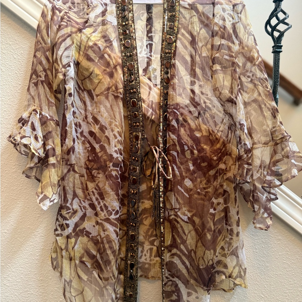 Silk Beaded Top
